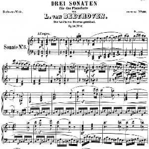 贝多芬钢琴奏鸣曲06 F大调 Op.10 No.2 F major 钢琴谱 贝多芬