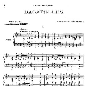 Tcherepnin 10 Bagatelles Op.5 钢琴谱 亚历山大 齐尔品