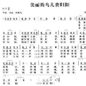 美丽的鸟儿归贵阳_民歌简谱_词曲:高起植 高起植