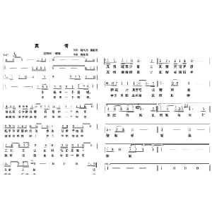 真情_通俗唱法乐谱