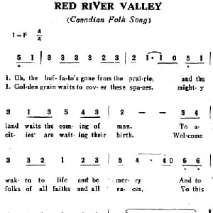 RED RIVER VALLEY 加拿大 _外国歌谱
