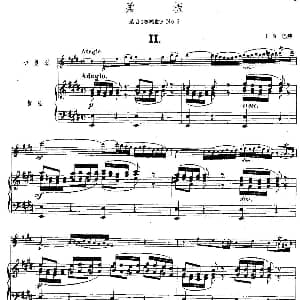 小提琴谱 | 柔板 小提琴 钢琴伴奏 J S 巴赫