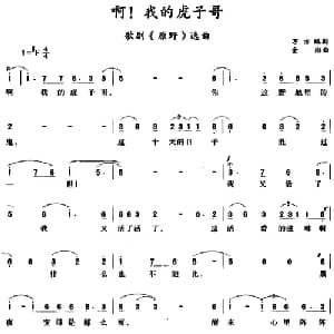 啊,我的虎子哥 _外国歌谱_词曲: 金湘