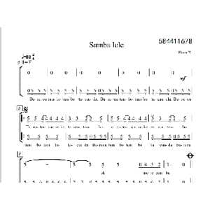 Samba lele 合唱谱简谱_歌曲简谱