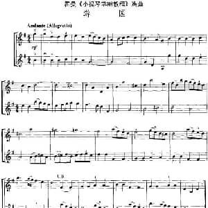 小提琴谱 | 霍曼 小提琴基础教程 选曲 游园 二重奏