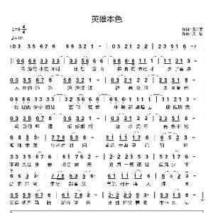 英雄本色_歌曲简谱_词曲:王天宇 天恩