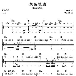 灰色轨迹 吉他谱 Beyond 刘卓辉 黄家驹
