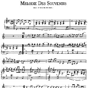 Melodie Des Souvenirs 钢琴谱
