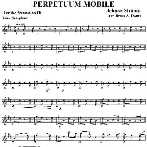 萨克斯谱 | PERPETUUM MOBILE 四重奏 次中音萨克斯分谱