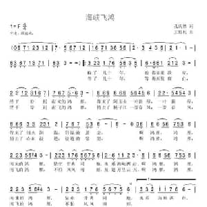 海峡飞鸿_美声唱法乐谱_词曲:孔庆智 王胜利