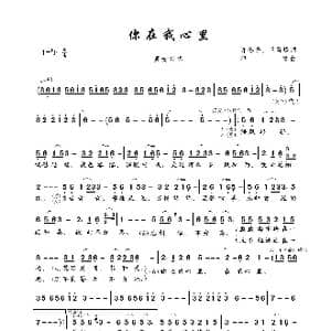 你在我心里_歌曲简谱_词曲:许冬子 王雪峰 印青