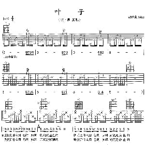 叶子 吉他谱 羽 泉 胡海泉 胡海泉
