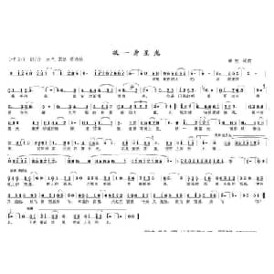 披一身星光_通俗唱法乐谱_词曲:舒宏 舒宏