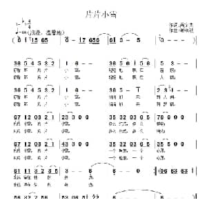 片片小雪_通俗唱法乐谱_词曲:呙定杰 谢铁跃