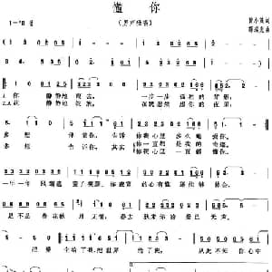懂你_通俗唱法乐谱_词曲:黄小茂 薛瑞光