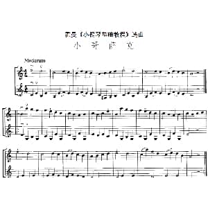 小提琴谱 | 霍曼 小提琴基础教程 选曲 小哥萨克 二重奏