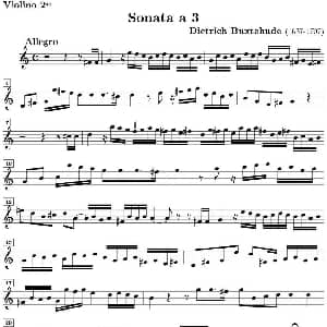 小提琴谱 | Sonata No.3 第三号小提琴奏鸣曲 Violino 2分谱 布克斯特胡德