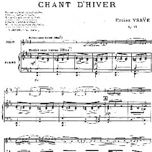 小提琴谱 | 伊萨伊作品集 Chant d'hiver 小提琴 钢琴伴奏 伊萨伊