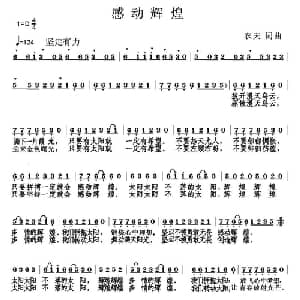 感动辉煌_通俗唱法乐谱_词曲:农夫 农夫