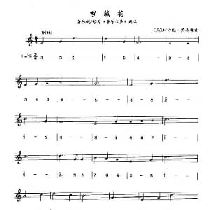 萨克斯谱 | 雪绒花 线简谱对照版