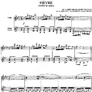 小提琴谱 | FIEVRE FIEBRE DE TANGO 发烧探戈 小提琴 吉他 皮亚佐拉