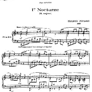 Eight Nocturnes 钢琴谱 弗朗西斯 普朗克