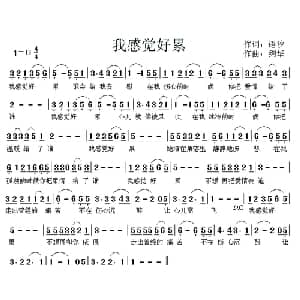 我感觉好累_通俗唱法乐谱_词曲:语汐 剑华