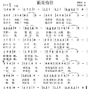 银发恰恰_通俗唱法乐谱_词曲:李晓军 党继志