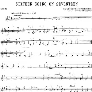 小提琴谱 | SIXTEEN GOING ON SEVENTEEN