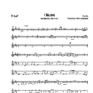 萨克斯谱 | I Believe 次中音萨克斯