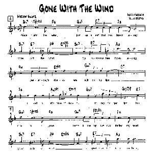 GONE WITH THE WIND 降B爵士乐谱