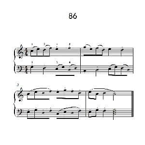 两手不同奏法的练习 86 钢琴谱