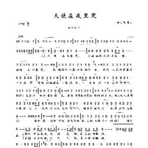 天使在夜里哭_歌曲简谱_词曲:黄大军 黄大军