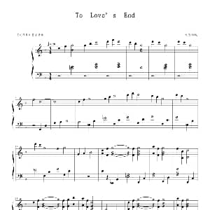 To Love’s End 钢琴谱 光亮倾城