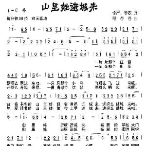 山里娃进城来_儿歌乐谱_词曲:李严 学农 程春春