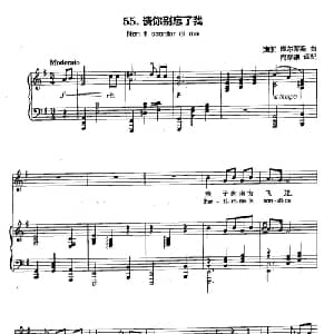 丁小琴编 55请你别忘了我_外国歌谱_词曲: 意 E 库尔蒂斯