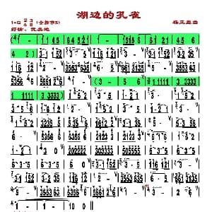 葫芦丝谱 | 湖边的孔雀 刘慧淑制谱版 杨正玺
