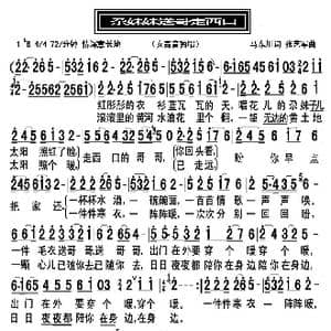尕妹妹送哥走西口_歌曲简谱_词曲:马东川 张艺军