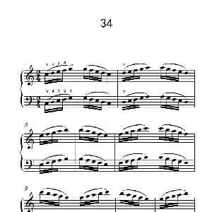八.提高速度.增强手指灵活性的练习34 钢琴谱