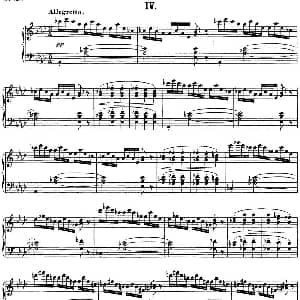 舒伯特降E大调即兴曲D.899 Op.90 钢琴谱 舒伯特