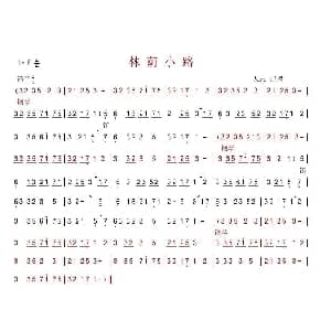 林荫小路 笛箫谱