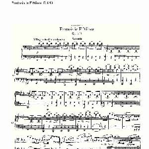 Fantasia in F Minor D.940 钢琴谱