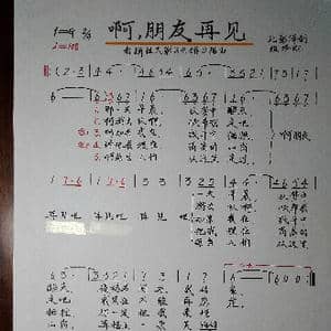 啊朋友再见_歌谱投稿_词曲:北影译制组译配