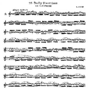 萨克斯谱 | 25 Daily Exercises 之8 H klose