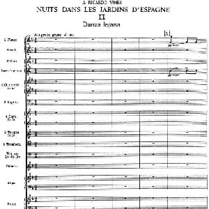 Nights in the Gardens of Spain 西班牙花园之夜 总谱 Ⅱ Danza lejana 曼努埃尔 德 法雅