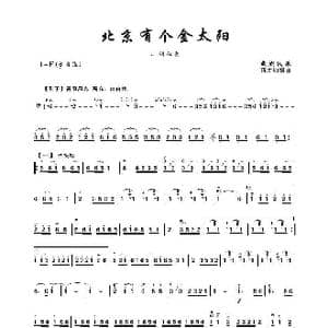 北京有个金太阳_歌谱投稿_词曲: 蒋才如编曲