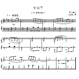 小山羊 钢琴谱 侗族儿歌 杜亚雄编曲