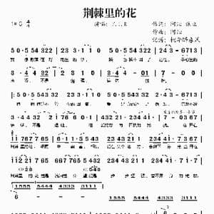 荆棘里的花_歌谱投稿