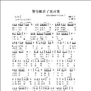 等你睡着了我再走_歌曲简谱_词曲:宋继军 侯卫国