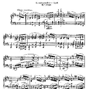 Piano Sonata No.3 in b Minor Op.58 钢琴谱 肖邦 chopin